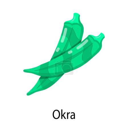 Illustration for Okra icon vector illustration - Royalty Free Image
