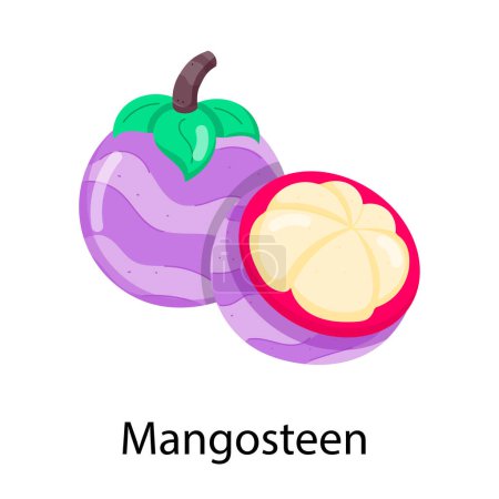 Illustration for Mangosteen icon vector illustration - Royalty Free Image