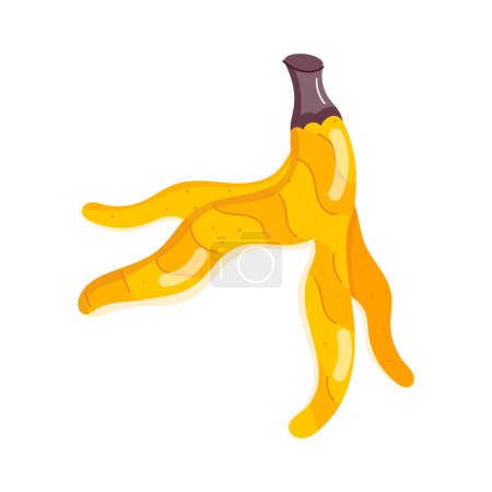 Téléchargez les illustrations : Icône vectorielle de la conception d'illustration de peau de banane - en licence libre de droit
