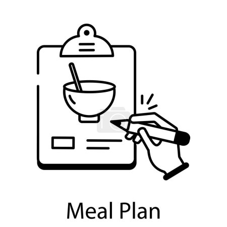 Foto de Icono de vector de plan de comidas estilo de diseño plano. - Imagen libre de derechos
