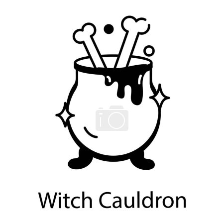 Foto de Witch cauldron icon design, vector illustration - Imagen libre de derechos