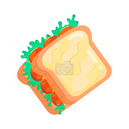 Foto de Delicioso sándwich vector ilustración diseño - Imagen libre de derechos