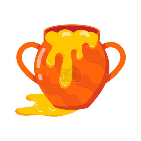 Téléchargez les illustrations : Illustration vectorielle de pot au miel - en licence libre de droit