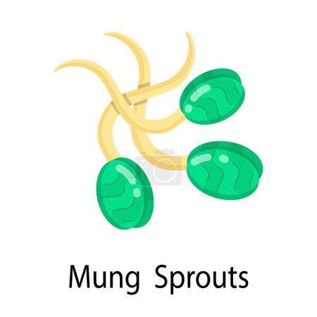 flat sticker depicting mung sprouts