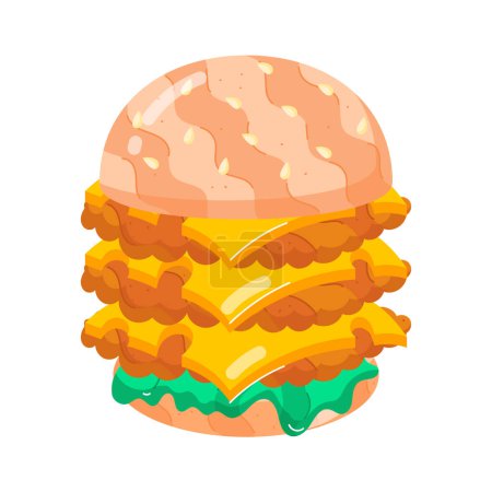 Illustration for Burger vector illustration isolated white background - Royalty Free Image