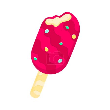 Illustration for Sweet ice cream on  stick icon, cartoon style - Royalty Free Image