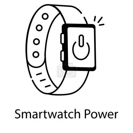 Foto de Smartwatch icono, contorno estilo vector ilustración diseño - Imagen libre de derechos