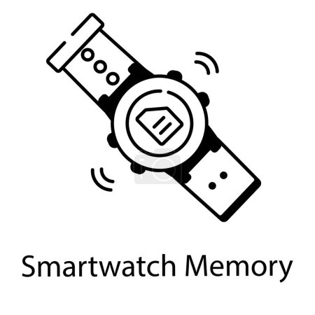 Illustration for Smartwatch icon in trendy design vector. - Royalty Free Image