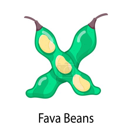 Foto de Ilustración de dibujos animados de fava beans vector - Imagen libre de derechos