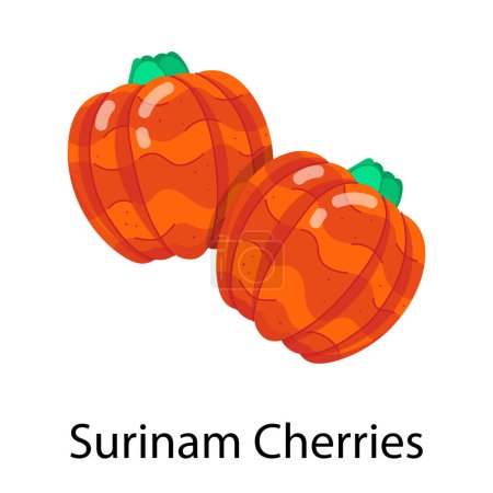 surinam cherries icon vector illustration