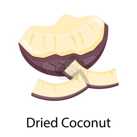 Ilustración de Coco seco icono vector ilustración - Imagen libre de derechos