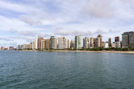 View from the waterfront of city of Fortaleza, State of Ceara, in northeastern Brazil. Tourism.  Cityscape.psd