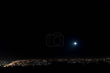 Photo for Night view of Brasilia, capital of Brazil. Skyscape. Nature. - Royalty Free Image