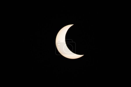 Foto de Eclipse solar de octubre de 2023, visto desde Brasilia, capital de Brasil, América del Sur. Astronomía. - Imagen libre de derechos