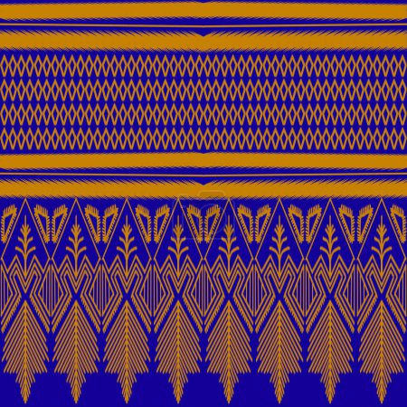 Nahtlose traditionelle Hintergrundgestaltung, Ethnische Mustergestaltung, Ikat-Muster für Hintergrund oder Tapete. Textil, Tapete, Teppich, Kissen, Decken, Kleidung, Verpackung, Batik