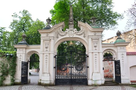 Photo for Entrance gate to Basilica of Archangel Michael and St. Bishop Stanislav in Krakow, Poland - Royalty Free Image