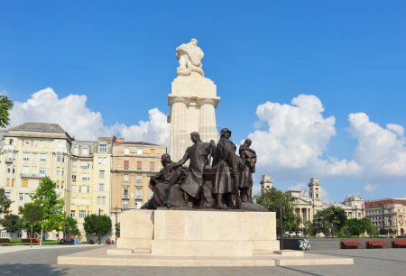 Photo for Monument to Istvan Tisza in downtown in Budapest, Hungary - Royalty Free Image