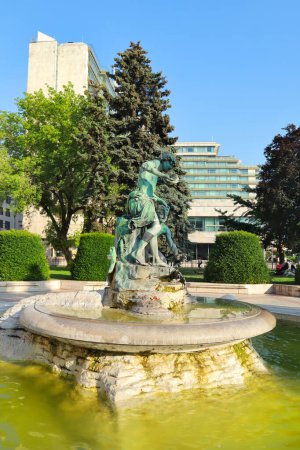 Photo for Fountain near Pesti Vigado concert hall in downtown in Budapest, Hungary - Royalty Free Image