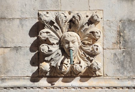Foto de Fragmento de la gran fuente de Onofrio en Dubrovnik, Croacia - Imagen libre de derechos