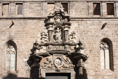 Fragmento de Iglesia de Sant Joan del Mercat en Valencia, España
