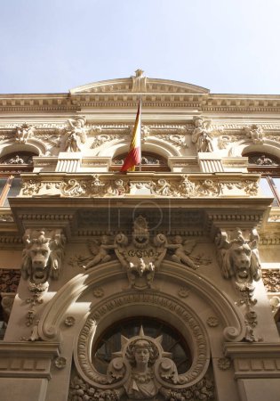 Artistic facade of Royal Casino in Murcia, Spain