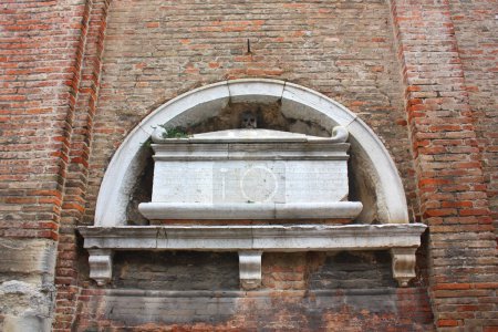 Detail of Church of Saint Agostino in Rimini, Italy