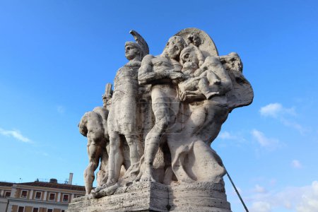  Skulptur der Brücke Victor Emanuel II in Rom, Italien