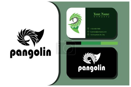 Téléchargez les illustrations : Vecteur de logo animal pangolin - en licence libre de droit