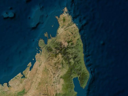 Foto de Antsiranana, provincia autónoma de Madagascar. Mapa satelital de baja resolución - Imagen libre de derechos