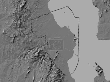 Photo for Salima, district of Malawi. Bilevel elevation map with lakes and rivers - Royalty Free Image