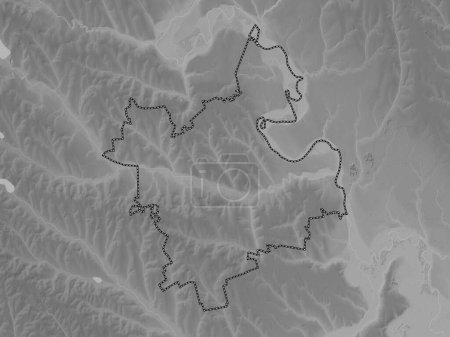 Téléchargez les photos : Anenii Noi, district de Moldavie. Carte d'altitude en niveaux de gris avec lacs et rivières - en image libre de droit