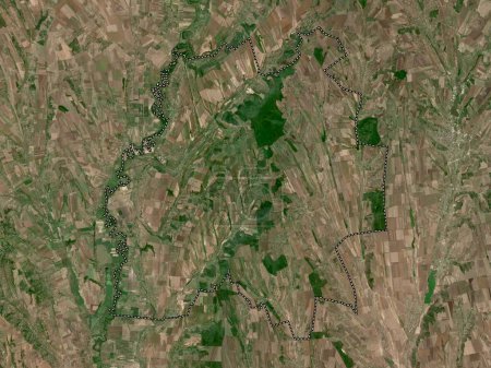 Téléchargez les photos : Cantemir, district de Moldavie. Carte satellite basse résolution - en image libre de droit