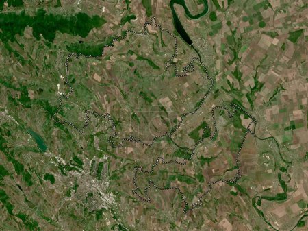 Criuleni, district of Moldova. High resolution satellite map