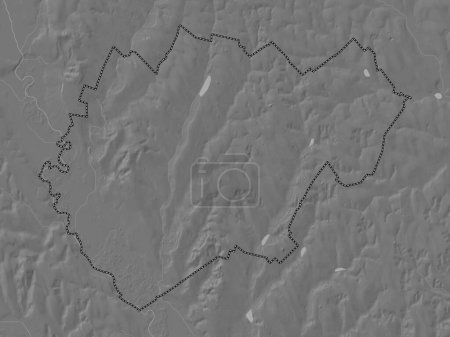 Téléchargez les photos : Glodeni, district de Moldavie. Carte d'altitude de Bilevel avec lacs et rivières - en image libre de droit