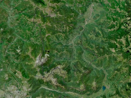 Téléchargez les photos : Andrijevica, municipalité de Monténégro. Carte satellite haute résolution - en image libre de droit