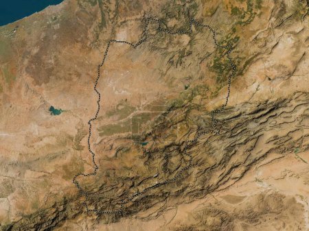 Photo for Beni Mellal-Khenifra, region of Morocco. Low resolution satellite map - Royalty Free Image