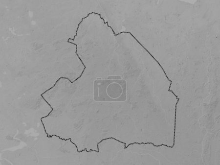 Photo for Drenthe, province of Netherlands. Grayscale elevation map with lakes and rivers - Royalty Free Image