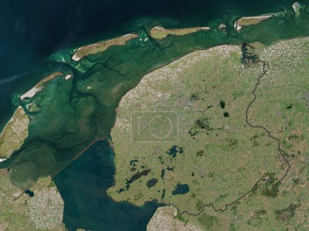 Photo for Friesland, province of Netherlands. High resolution satellite map - Royalty Free Image