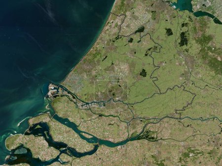 Photo for Zuid-Holland, province of Netherlands. High resolution satellite map - Royalty Free Image