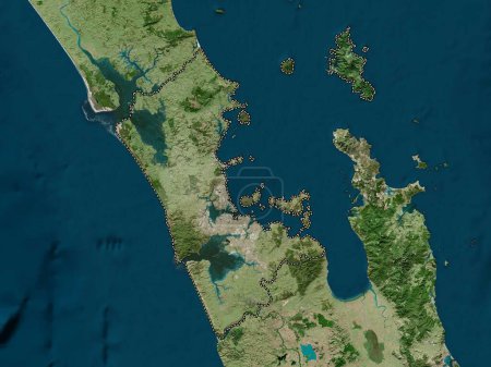 Photo for Auckland, regional council of New Zealand. High resolution satellite map - Royalty Free Image