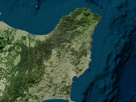 Photo for Gisborne, regional council of New Zealand. High resolution satellite map - Royalty Free Image