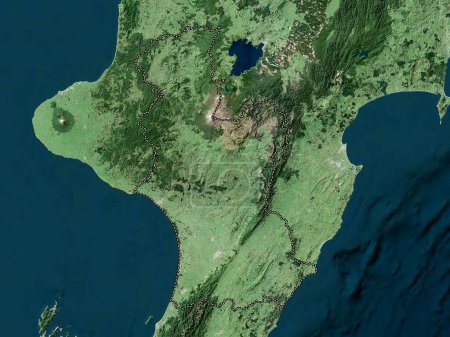 Photo for Manawatu-Wanganui, regional council of New Zealand. Low resolution satellite map - Royalty Free Image
