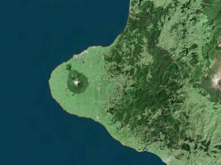 Foto de Taranaki, consejo regional de Nueva Zelanda. Mapa satelital de baja resolución - Imagen libre de derechos