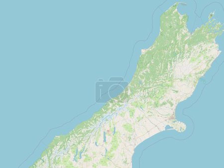 Photo for West Coast, regional council of New Zealand. Open Street Map - Royalty Free Image