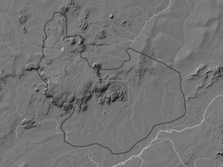 Foto de Plateau, estado de Nigeria. Mapa de elevación de Bilevel con lagos y ríos - Imagen libre de derechos