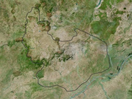 Foto de Plateau, estado de Nigeria. Mapa de satélite de alta resolución - Imagen libre de derechos