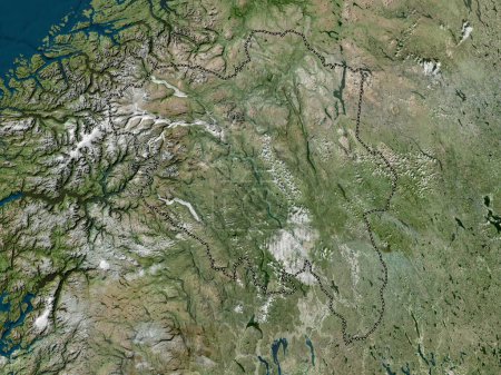 Foto de Innlandet, condado de Noruega. Mapa de satélite de alta resolución - Imagen libre de derechos