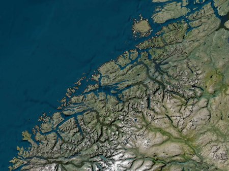 Photo for Mre og Romsdal, county of Norway. Low resolution satellite map - Royalty Free Image