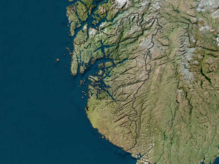 Foto de Rogaland, condado de Noruega. Mapa de satélite de alta resolución - Imagen libre de derechos