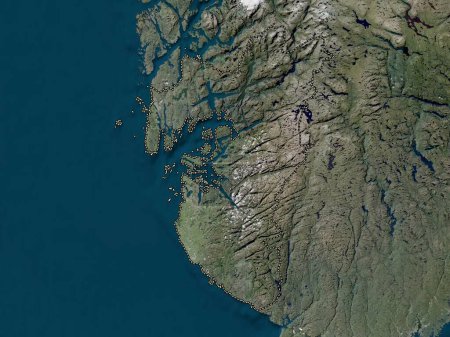 Photo for Rogaland, county of Norway. Low resolution satellite map - Royalty Free Image